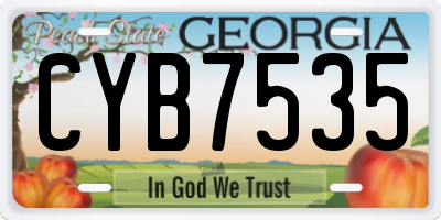 GA license plate CYB7535