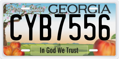 GA license plate CYB7556