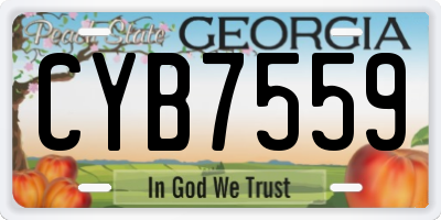 GA license plate CYB7559