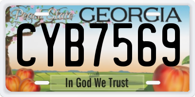 GA license plate CYB7569