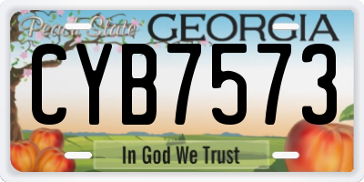 GA license plate CYB7573