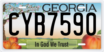 GA license plate CYB7590