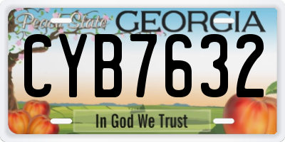 GA license plate CYB7632