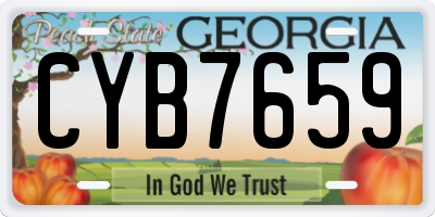 GA license plate CYB7659