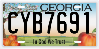 GA license plate CYB7691