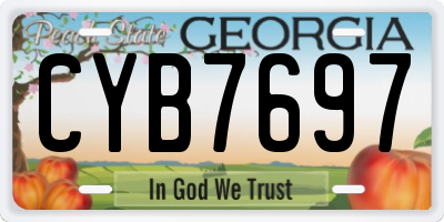 GA license plate CYB7697