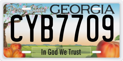 GA license plate CYB7709