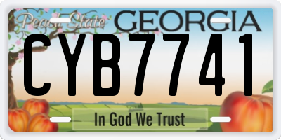 GA license plate CYB7741