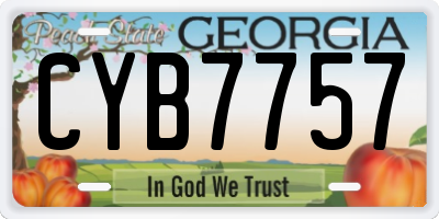 GA license plate CYB7757