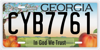 GA license plate CYB7761