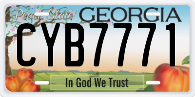GA license plate CYB7771