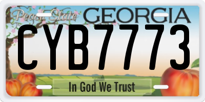 GA license plate CYB7773