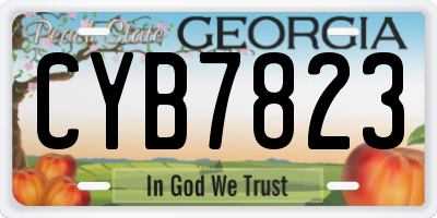 GA license plate CYB7823