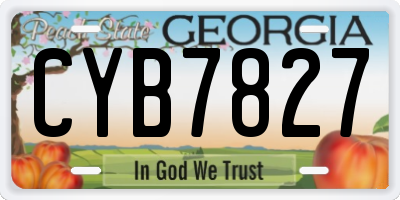 GA license plate CYB7827