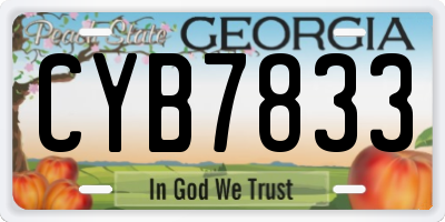 GA license plate CYB7833