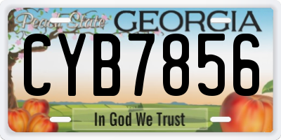 GA license plate CYB7856
