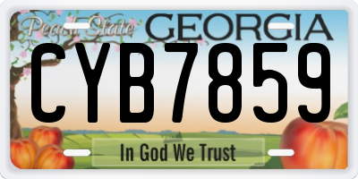GA license plate CYB7859