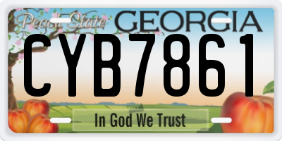 GA license plate CYB7861