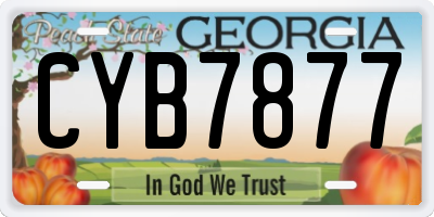 GA license plate CYB7877
