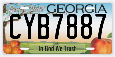 GA license plate CYB7887