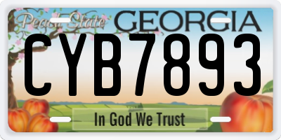 GA license plate CYB7893