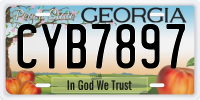 GA license plate CYB7897