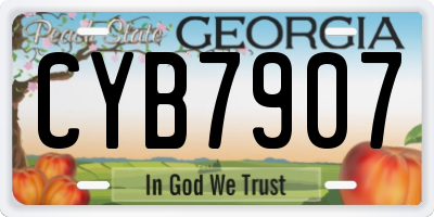 GA license plate CYB7907