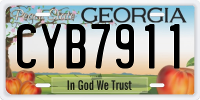 GA license plate CYB7911