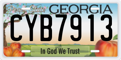 GA license plate CYB7913