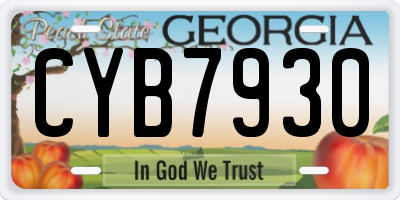 GA license plate CYB7930