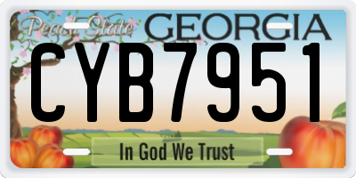 GA license plate CYB7951