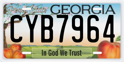 GA license plate CYB7964