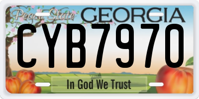 GA license plate CYB7970