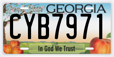 GA license plate CYB7971