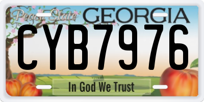 GA license plate CYB7976