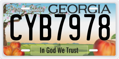 GA license plate CYB7978