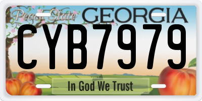 GA license plate CYB7979