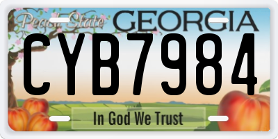 GA license plate CYB7984