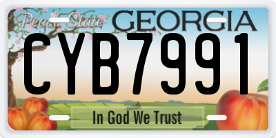 GA license plate CYB7991