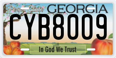 GA license plate CYB8009
