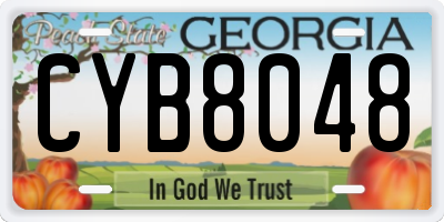 GA license plate CYB8048