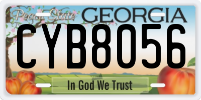 GA license plate CYB8056