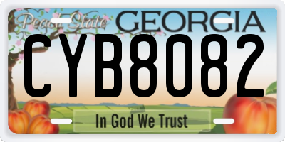 GA license plate CYB8082