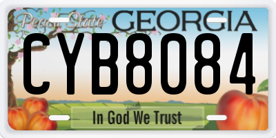 GA license plate CYB8084