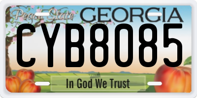 GA license plate CYB8085