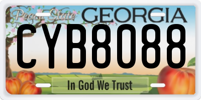 GA license plate CYB8088