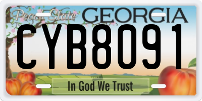 GA license plate CYB8091