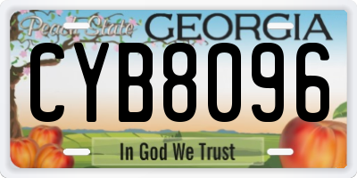 GA license plate CYB8096