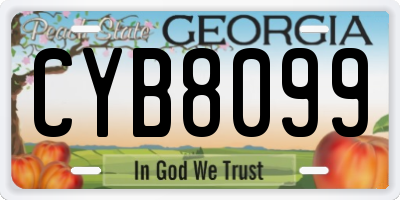 GA license plate CYB8099