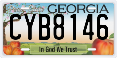 GA license plate CYB8146